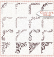 Vintage Design Elements Corners And Borders vector image