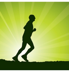 Man jogging vector image