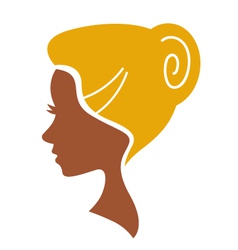 Cameo woman silhouette vector image