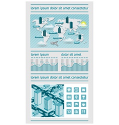 Infographics and web elements vector image