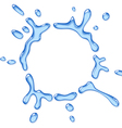 Round splash of water vector image