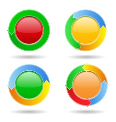 Buttons with arrows vector image