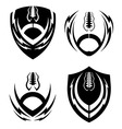 Football icon emblems set vector image