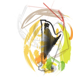 Abstract harp vector image