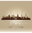 Saint Petersburg Russia city skyline silhouette vector image