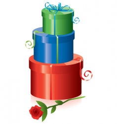 Gift boxes vector image