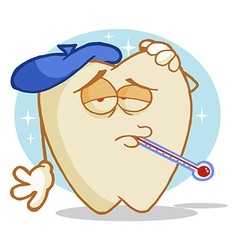 Tooth Decay Cartoon Character vector image