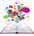 Opened book vector image