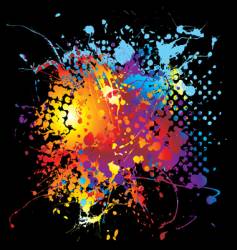 Halftone ink rainbow vector image