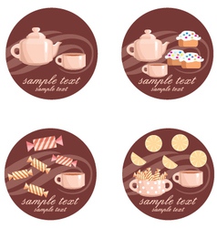 Tea set vector image