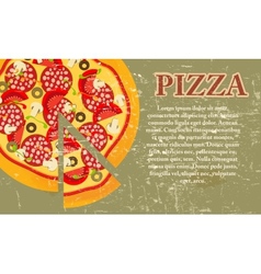 Retro Pizza Menu Template vector image