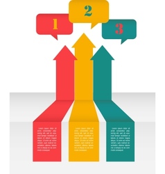 Perspective Layout Design of arrows and speech vector image