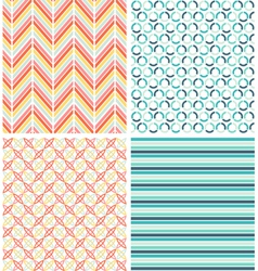 Geometric seamless patterns vector image