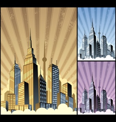Cityscape vertical vector image