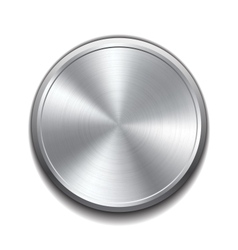 Realistic metal button vector image
