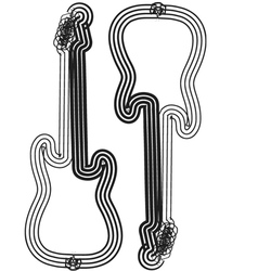 Abstract guitar vector image