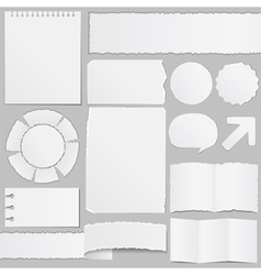 Old paper objects vector image