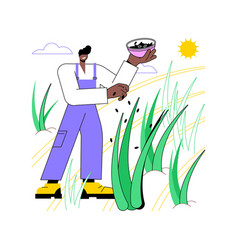 Fertilizer use isolated cartoon Royalty Free Vector Image