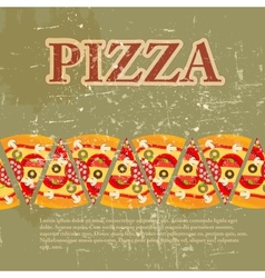 Retro Pizza Menu Template vector image