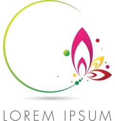 Floral Logo Template vector image