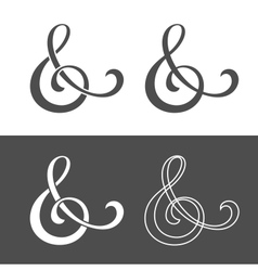 Custom ampersand vector image