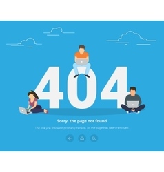 Error page not found concept vector image