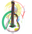 Abstract guitar vector image