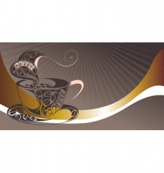 Coffee cup design with beans vector image