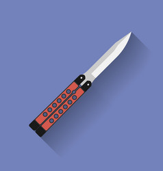 Icon of butterfly knife or balisong Flat style Icon of butterfly knife or balisong Flat style vector image