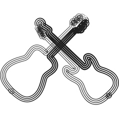 Abstract guitar vector image
