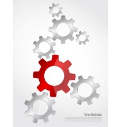 Background with gears vector image