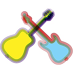 Abstract guitar vector image
