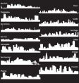 Silhouettes of usa cities vector image