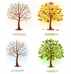 Set of trees vector image