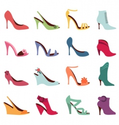 Fashion women shoes vector image