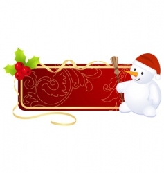Christmas label vector image