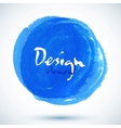 Bright blue watercolor circle vector image