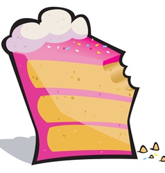 Cake bite vector image
