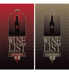 Wine list vector image