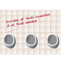 Public toilet vector image