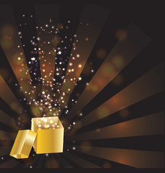 Open magic Gift box vector image