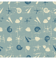 Vintage style seamless pattern with seashells Vintage style seamless pattern with seashells vector image