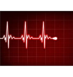 Heart cardiogram background vector image