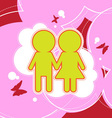 Couple background design vector image