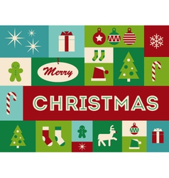 Merry Christmas card vector image