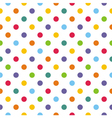 Seamless pattern texture with corolful polka dots vector image