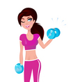Beautiful fit woman on white vector image
