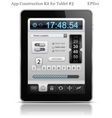 Ui elements for tablet user interface template vector image