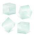 Transparent glass cubes vector image