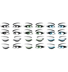 Eye set vector image